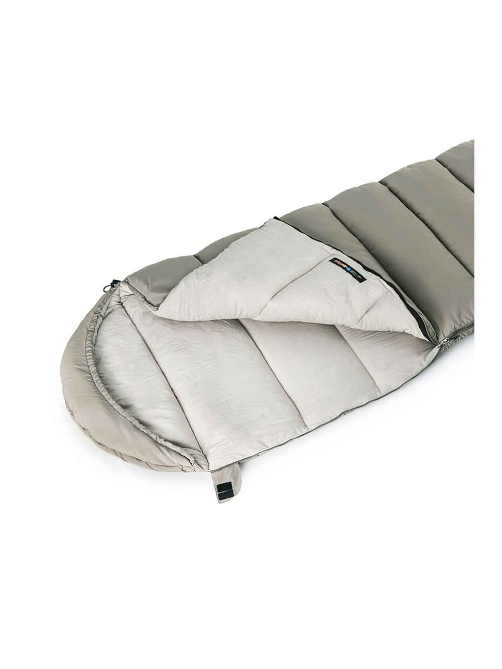 Мешок спальный Naturehike Envelope M400, (190+30)х80 см, (правый) (ТК: +1C), серый