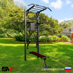 Уличная шведская стенка Sv Sport У446 (Турник-Рукоход/Брусья/Стойка/Скамья)
