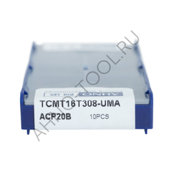 Пластина твердосплавная ISO TCMT16T308-UMA ACP20B AHNO по стали, получистовая