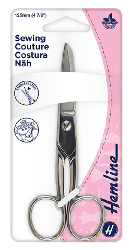 Ножницы для шитья и хобби цельнометалические, 12,5 см, цвет серебряный (10702070/220224/3079595/1_Ки