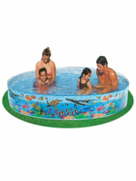 Бассейн каркасный Intex 58472 Snapset 244х38 см / Круглый сборный бассейн Пляжные друзья Интекс жесткий для дачи