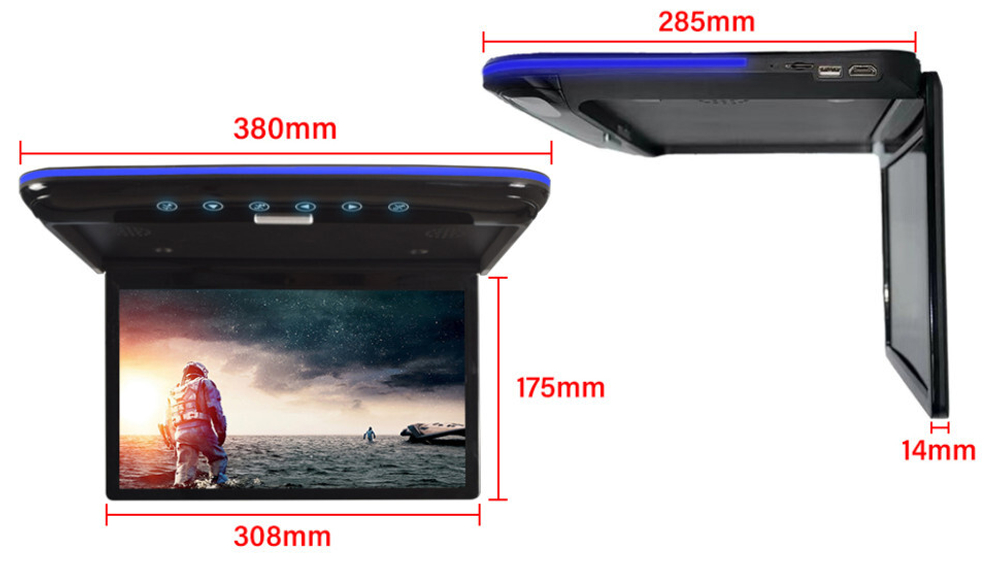 Монитор потолочный - ERGO ER1330A-OLED с экраном 13,3” (1920х1080 OLED FullHD, смарт ТВ, 3+64Gb) бежевый