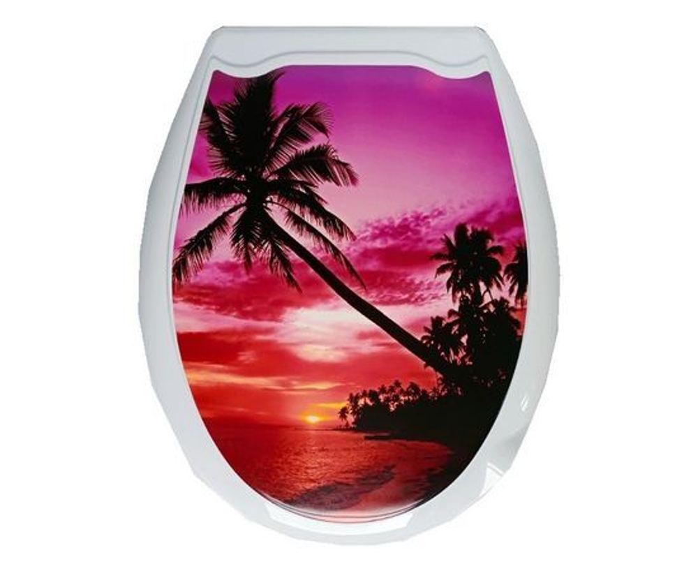 Сиденье для унитаза с рисунком Закат MPG7525 Мультипласт