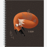 Тетрадь общая 60 листов на металлическом гребне "Лисоньки"