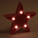Светильник «Disko-Звезда» 16,5см на батарейках, 5 LED ламп, цвет розовый
