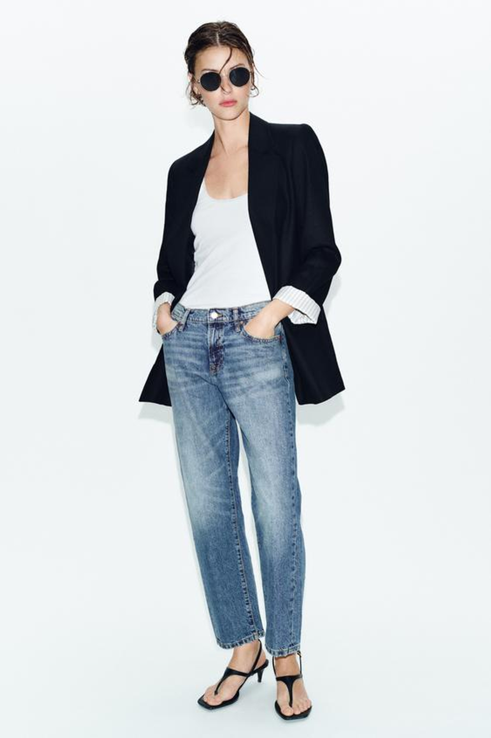 Z1975 УКОРОЧЕННЫЕ ДЖИНСЫ С СРЕДНЕЙ ЛИНИЕЙ ТАЛИИ - ZARA