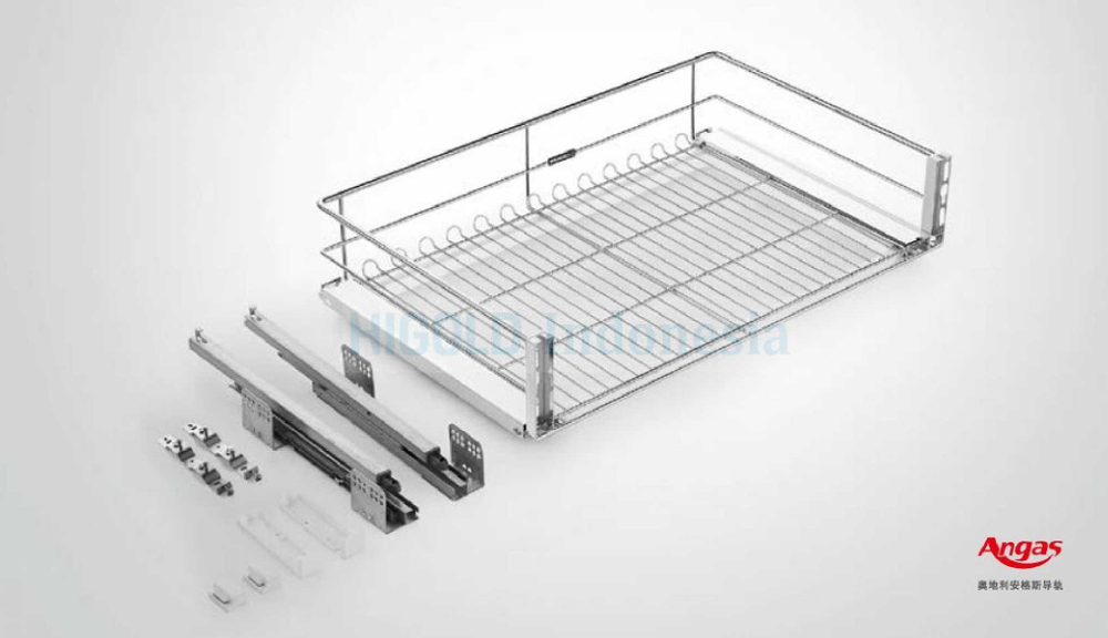 Трехсторонняя выдвижная корзина - FASHION STYLE Chorme Plating, 630x465x133 мм