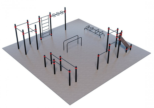 Проект Дворовая площадка для Воркаут и ГТО 2-1 (10 x 10 м)