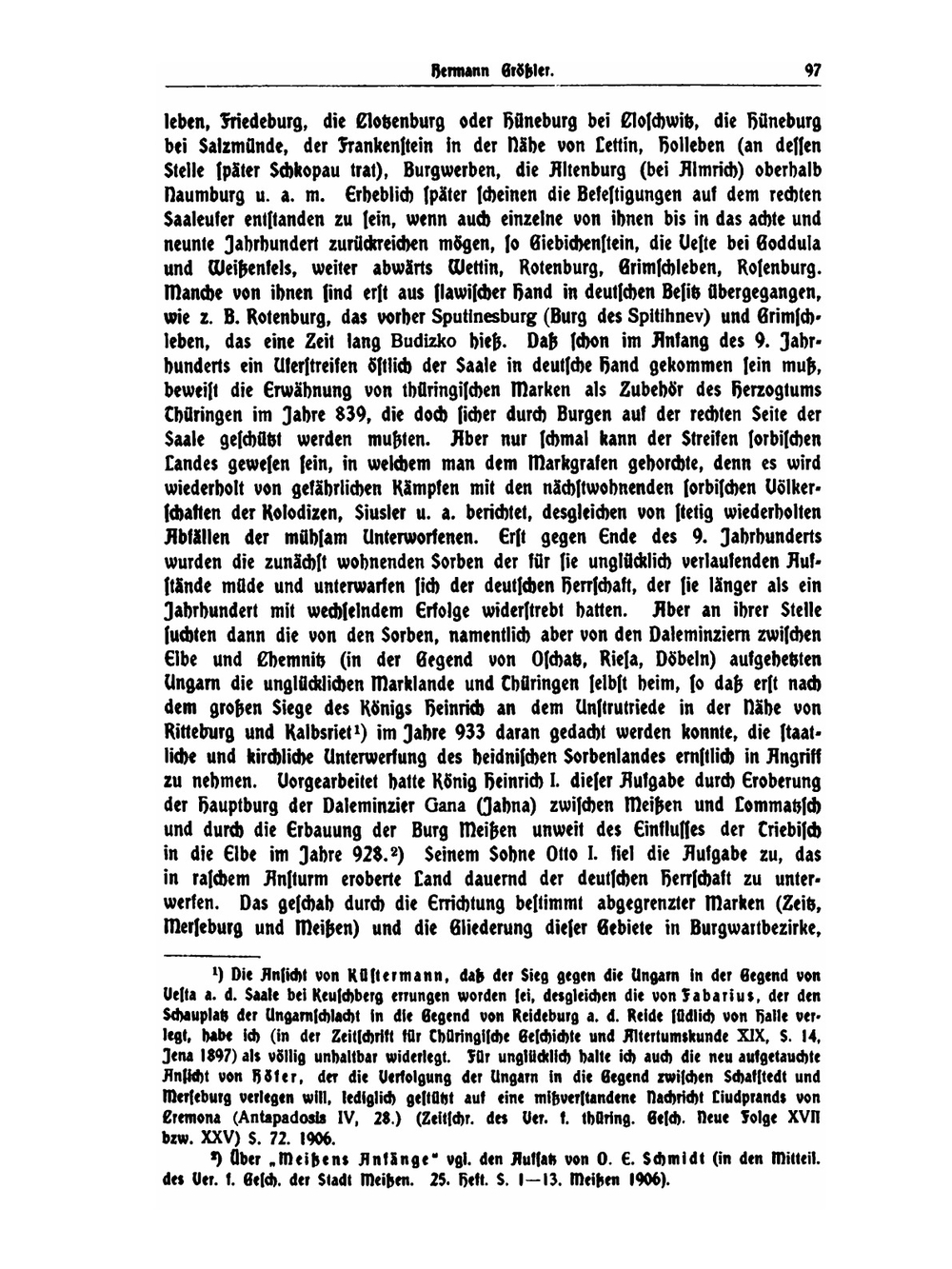 Die Begründung Der Christlichen Kirche in Dem Lande Zwischen Saale Und Elbe | H. Grössler