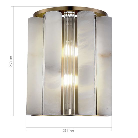 SL1516.301.02 Светильник настенный ST-Luce Бронза, Прозрачный/Белый алебастр G9 2*5W DELIGHT