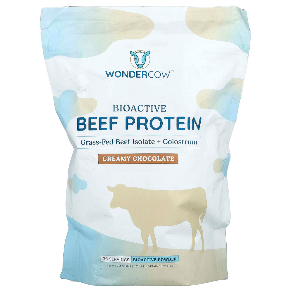 Wondercow, Биоактивный говяжий протеин, сливочный шоколад, 734 г (1,62 фунта)