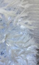 Белая елка «Хрустальная» (Литая хвоя прозрачно-белая) 180 см / 1,8 м