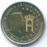 2 евро 2004 год. Люксембург. Герцог Анри Нассау. Биметалл UNC