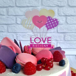 Топпер «Love Birthday» прозрачный