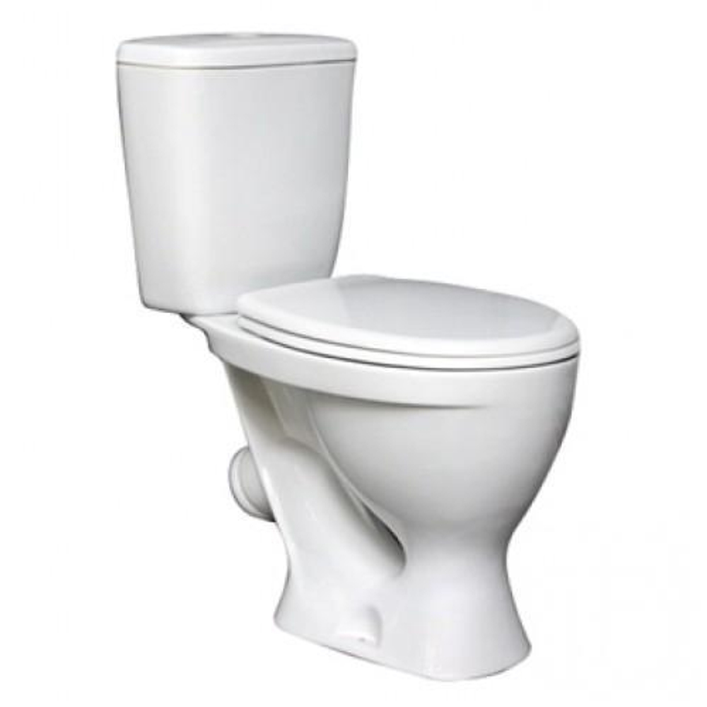 Унитаз-компакт Эталон Люкс (Белый)/12шт сидение АВН дюропласт, крепление металлическое