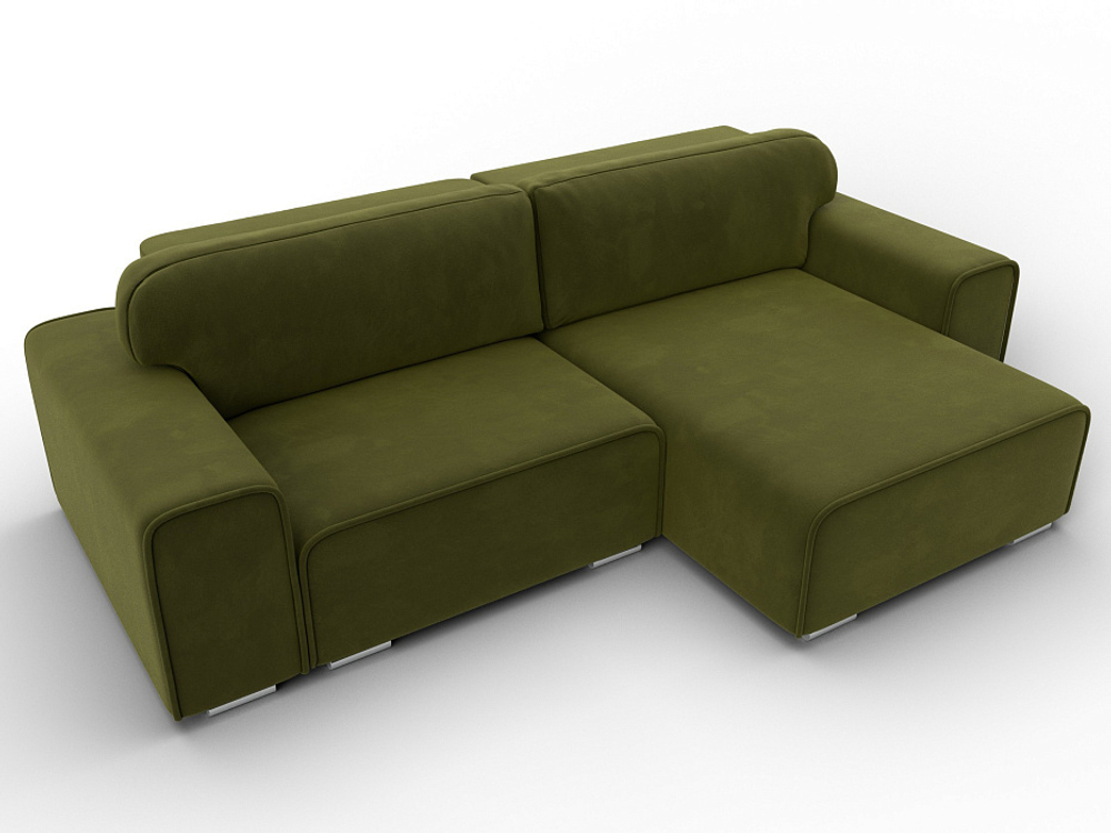 Диван угловой Лига-029 МИКРОВЕЛЬВЕТ Зеленый