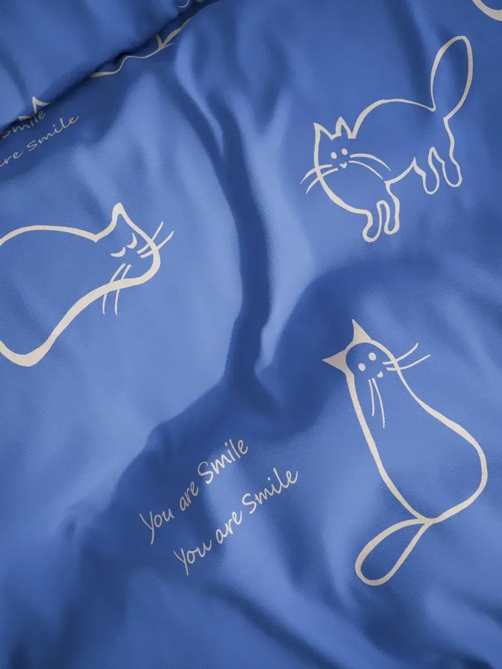 Ткань для рукоделия "Котики на сиреневом" Сказка перкаль, длина 3 м., ширина 2,2 м.