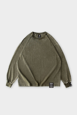 Лонгслив SHMOT "BLANK" GARMENT DYE Хаки