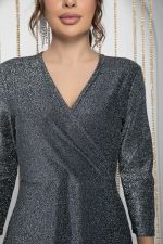 Платье Сияющий выход (серебро) П12044 LT Collection