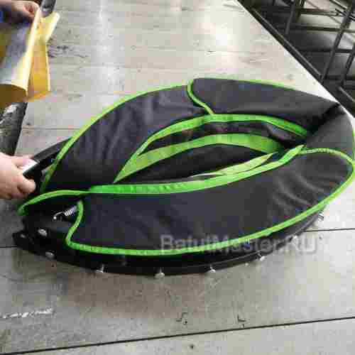 Каркасный батут, диаметр 3,3 фт, черно-зеленый B-15734