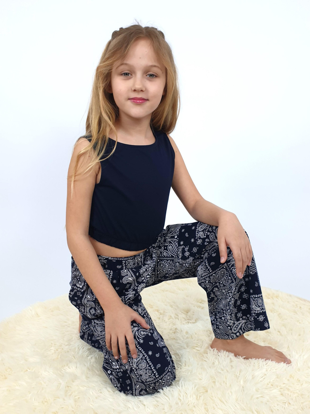 02-162-1 Комплект для девочки (топ+ брюки)