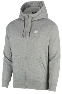 Мужская теннисная кофта Nike Swoosh M Club Hoodie FZ BB - серый
