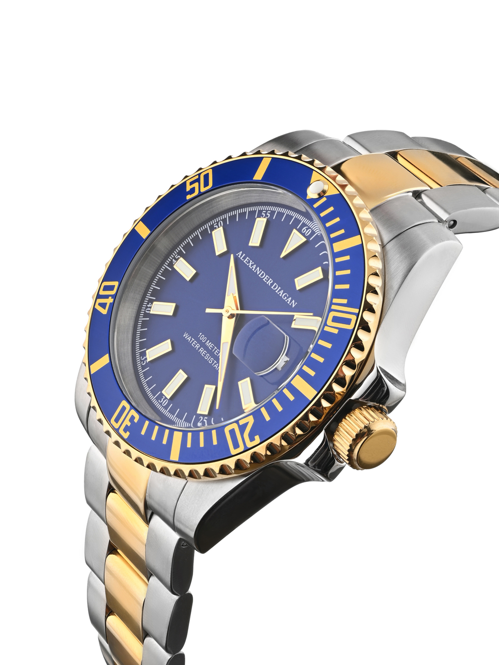 Часы кварцевые Neptune, blue gold