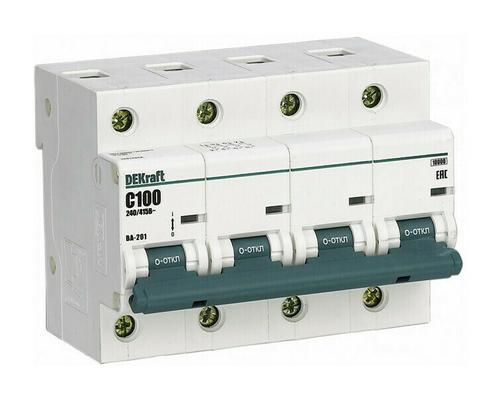 13010 Авт.выкл. 4п 63А-C ВА201 DEKraft