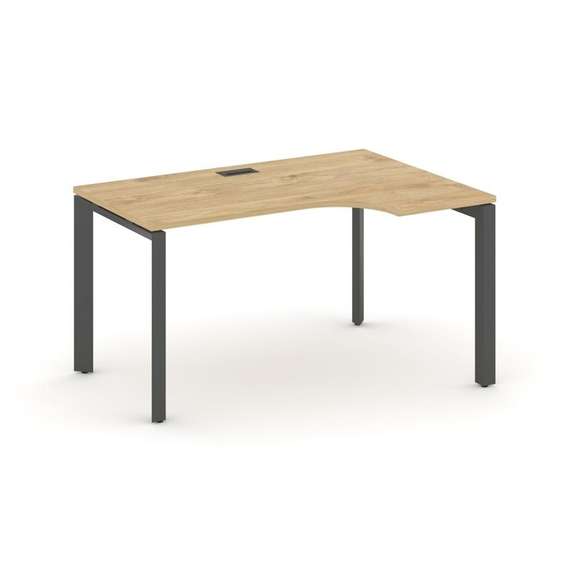 Style Project Стол рабочий эргономичный SN-59P.SPA-001(R) Тиквуд Светлый/Металл Антрацит/Черный Загл