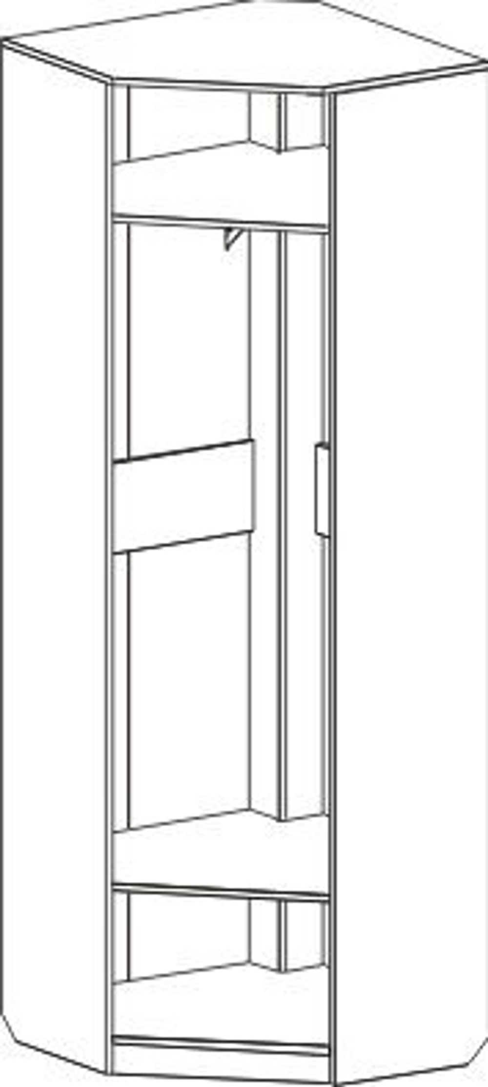 Шкаф угловой  гостиная "Элана"  дуб сонома