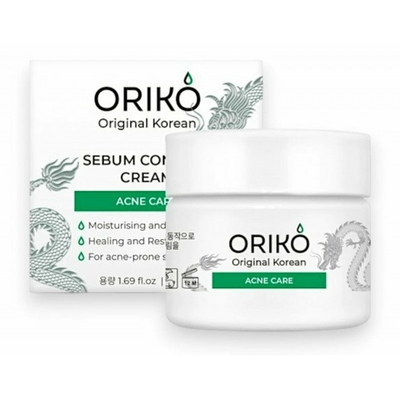 ORIKO Крем для лица для проблемной кожи с кислотами-Sebum Control Face Cream Acne Care, 50мл