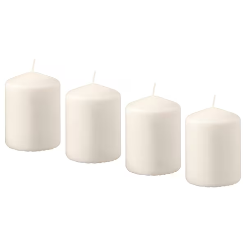 ХЕМШО HEMSJO Набор свечей 4 шт, без запаха 8 см