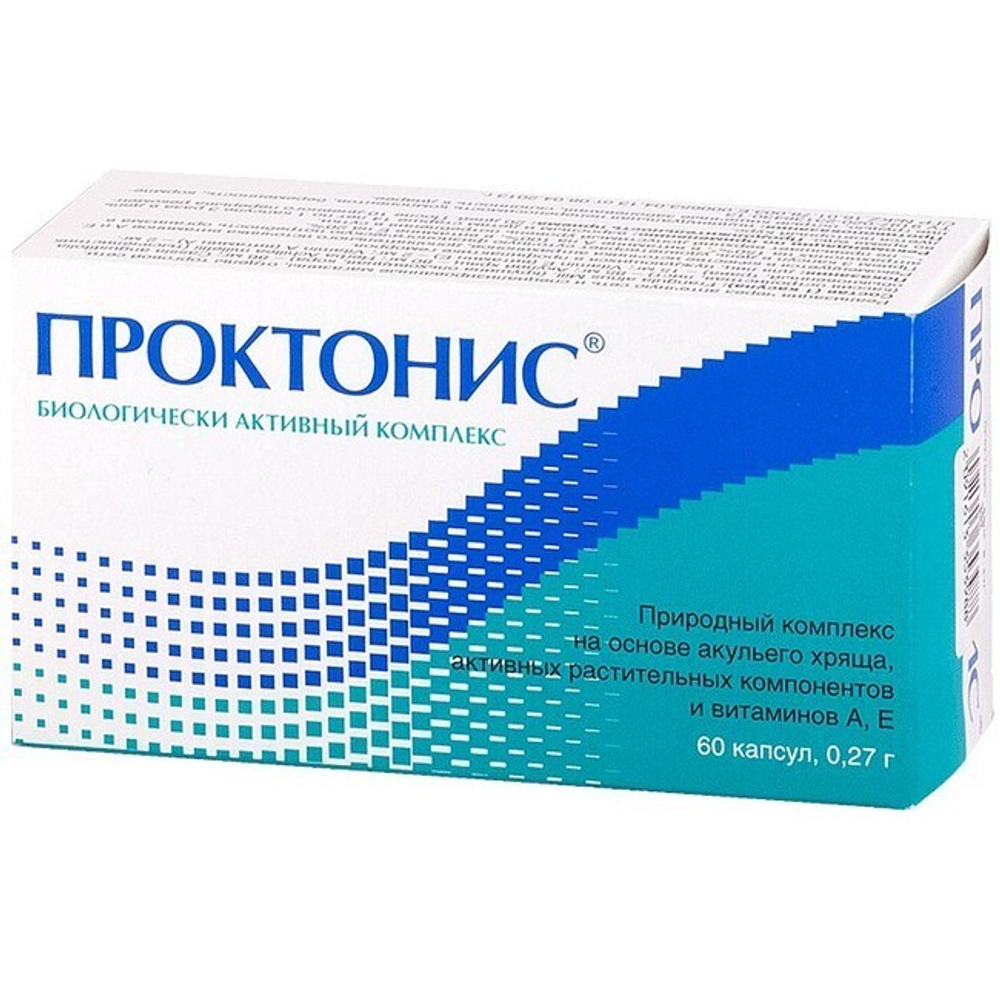 Биологически активный комплекс для профилактики геморроя ПРОКТОНИС, (60 капсул) (Цвет: белый)