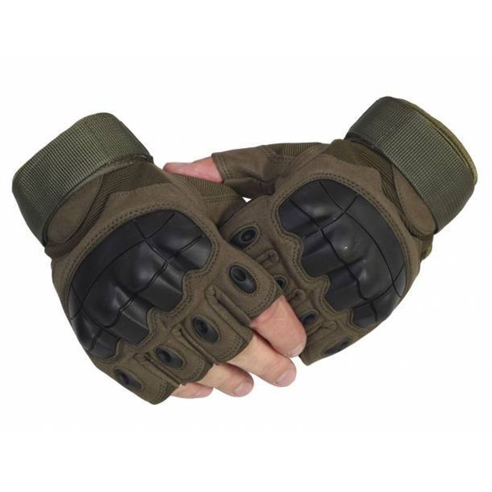 Перчатки стрелковые беспалые (олива)