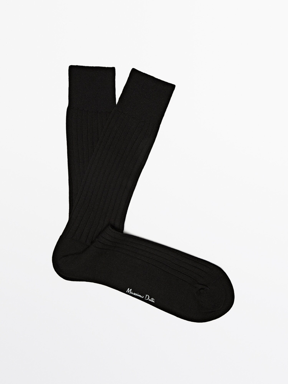 Massimo Dutti Носки в рубчик, черный