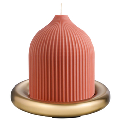 Подсвечник круглый с титановым покрытием Tkano Edge 12см