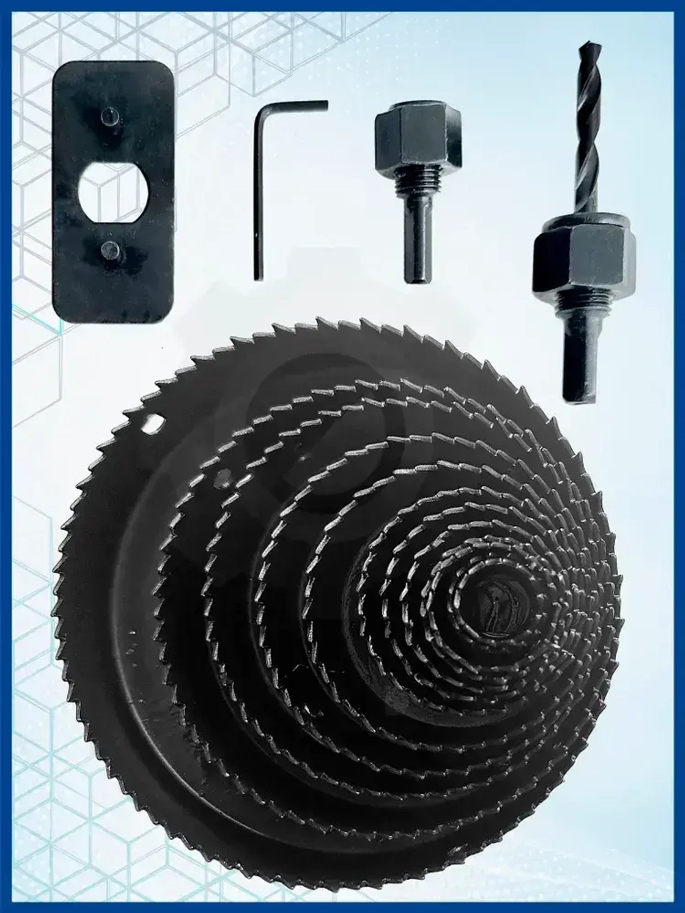 Набор коронок по дереву,16 предметов, 19-127мм, Xpert