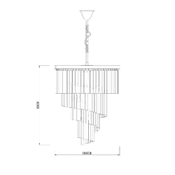 Люстра Helix black/clear