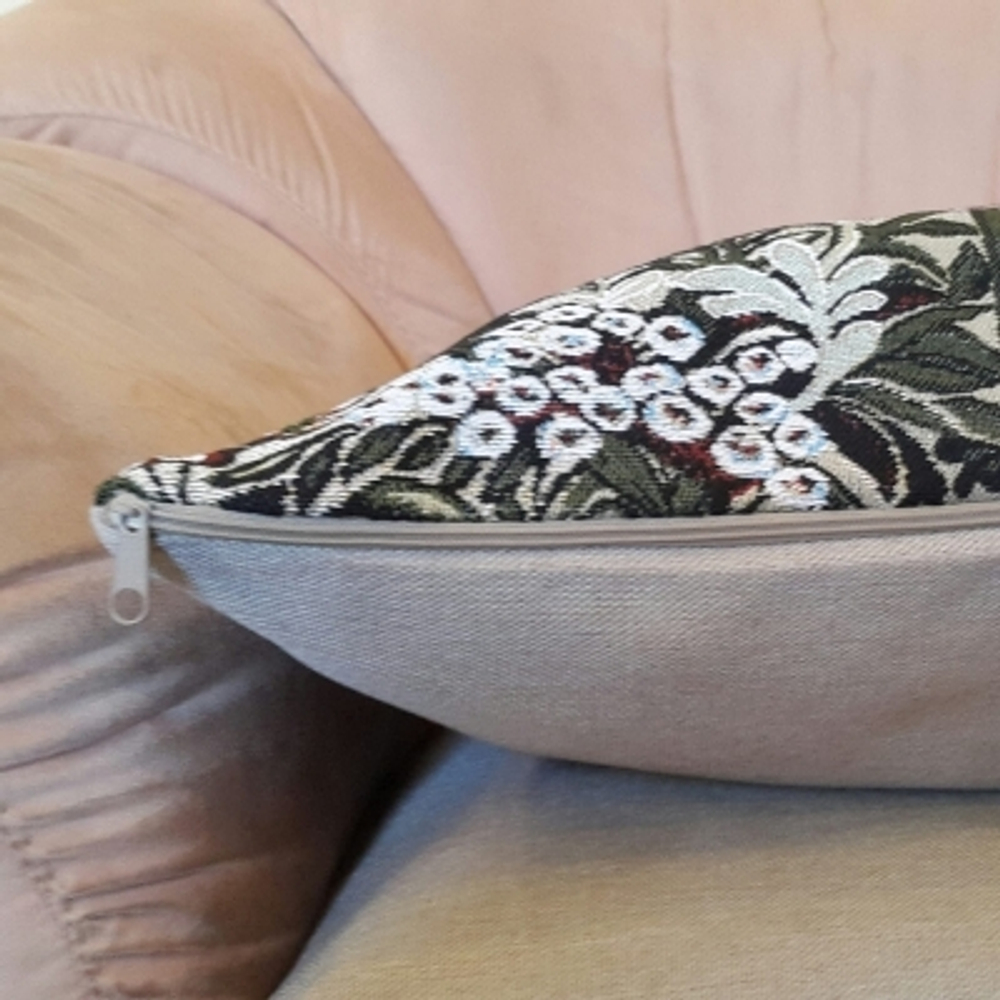 Декоративный гобеленовый чехол для интерьерной подушки Цветочная палитра 47*47