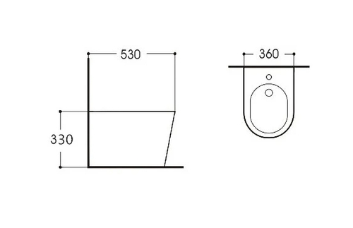 Биде Aquatek Вега AQ1057-00 подвесное Белое