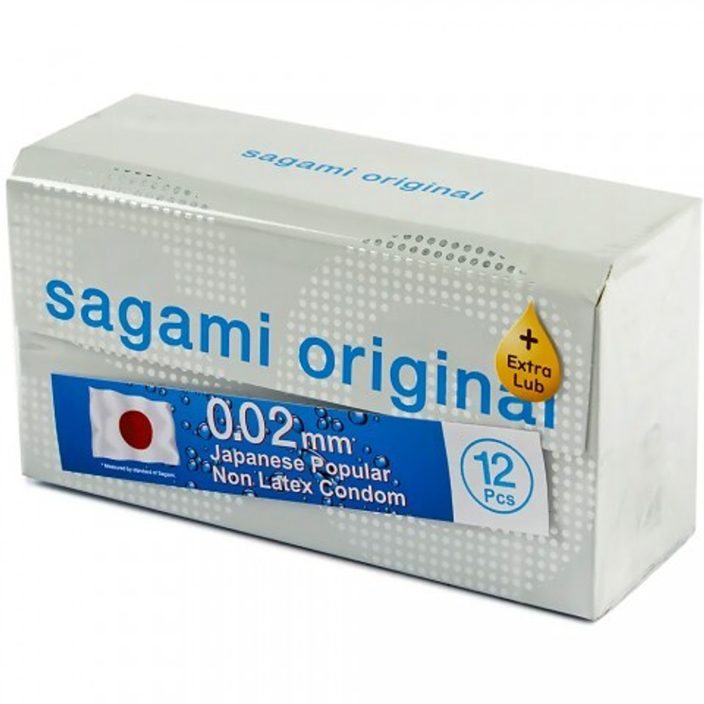 Презервативы полиуретановые SAGAMI Original 002 EXTRA LUB 12 шт.