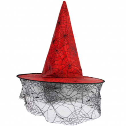 Колпак Ведьмы Колдуньи колдовская паутина красный