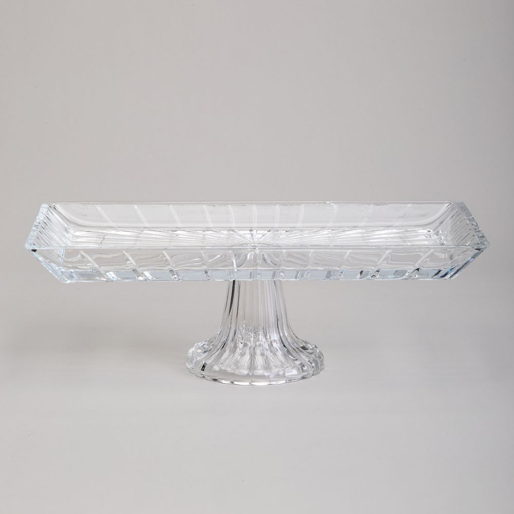 БЛЮДО НА НОЖКЕ ПРЯМОУГОЛЬНОЕ 33Х16Х12 СМ