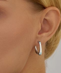 Серьги Аурель из серебра 925 с голубыми фиатами