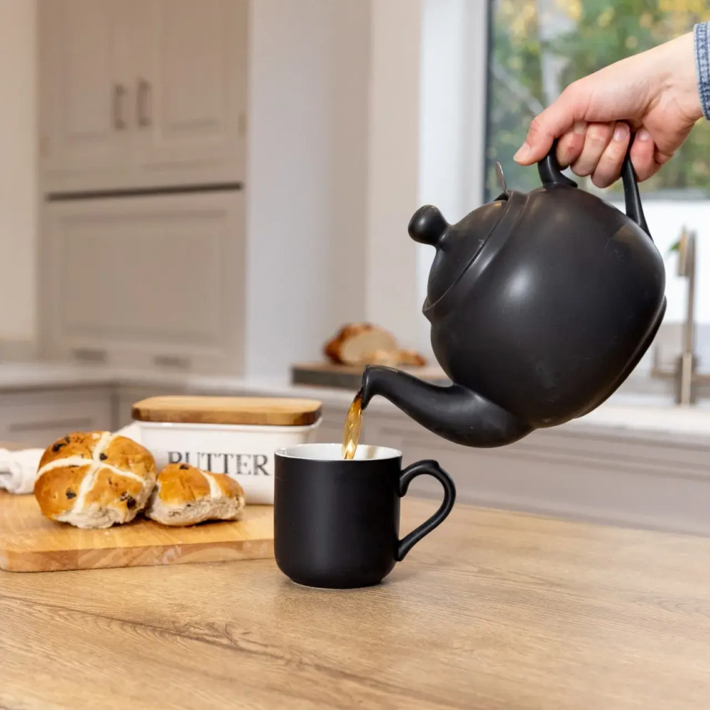 Kitchen Craft Чайник London Pottery 500 мл с заварником матовый черный