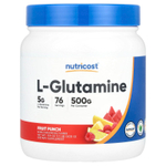 Nutricost, L-глютамин, фруктовый пунш, 500 г (17,9 унции)