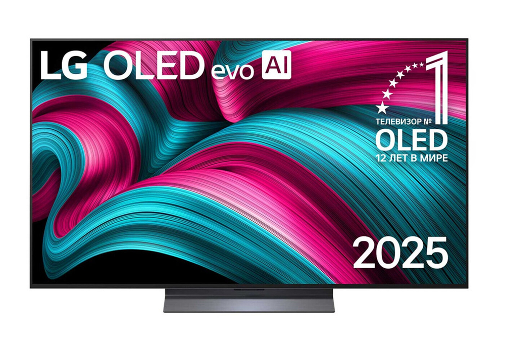 Телевизор LG 55" OLED55C5RLA 2025 4K 120Гц, Smart TV, WebOS, OLED, 4K UltraHD, Wi-Fi, 120 Гц, HDMI х 4, USB х 3 шт