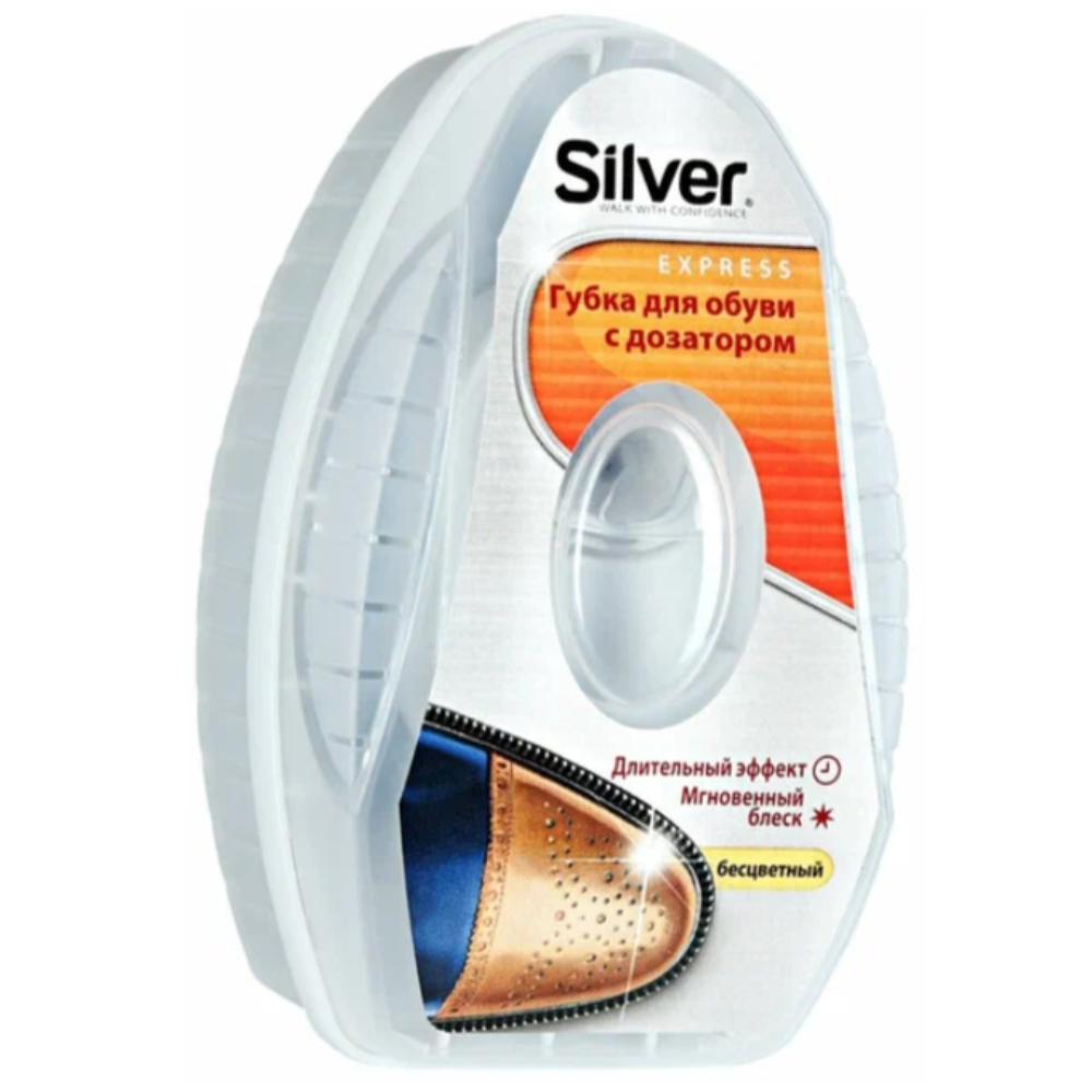 Губка для обуви Silver с дозатором силикона Бесцветный 6 мл