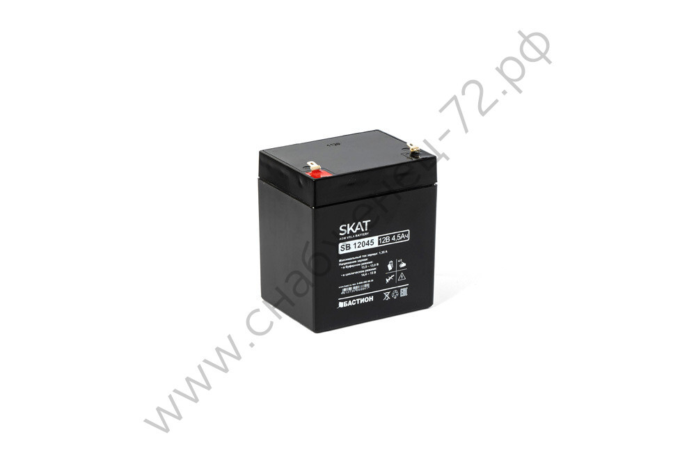 SKAT SB 12045 АКБ свинцово-кислотная тип AGM 12V 4,5Ач Iзар.1,35А, ножевые клеммы