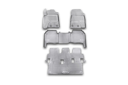 Коврики в салон TOYOTA Land Cruiser 200, 2012-2015 4 шт. (полиуретан,серые) Element.NLC.48.53.211K